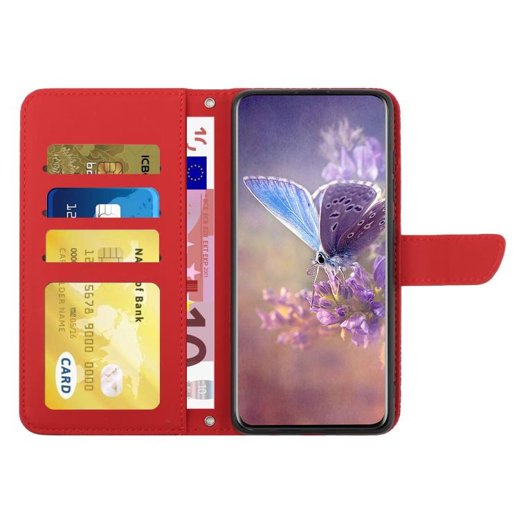 For Tecno Spark 40 Pro+ 4G Skin Feel Butterfly Embossed Flip Leather Phone Case(Red) - free shipping - PMC TechLife - Order now!