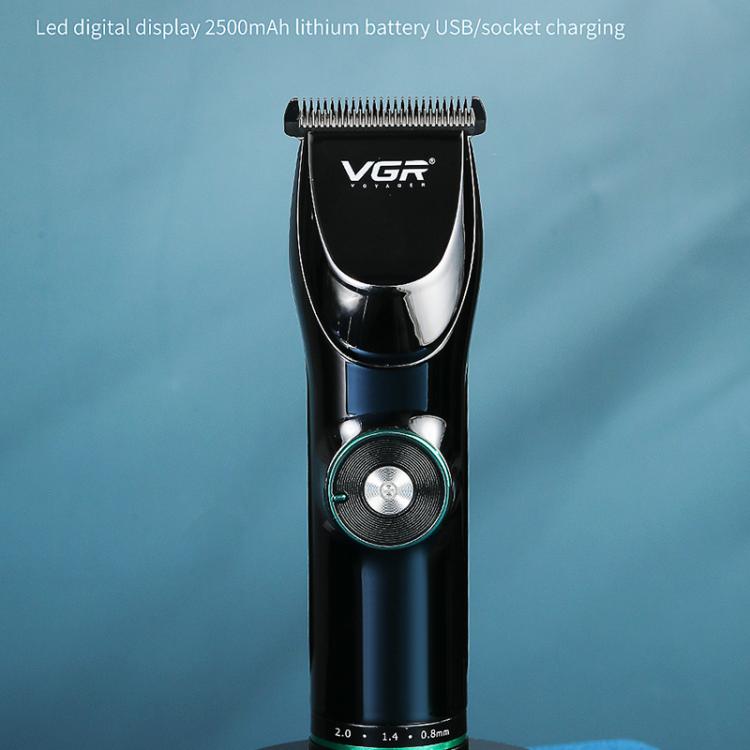 VGR V-256 5-gear Fine-tuning Digital Display USB Hair Clipper with Holder(Black) - free shipping - PMC TechLife - Order now!
