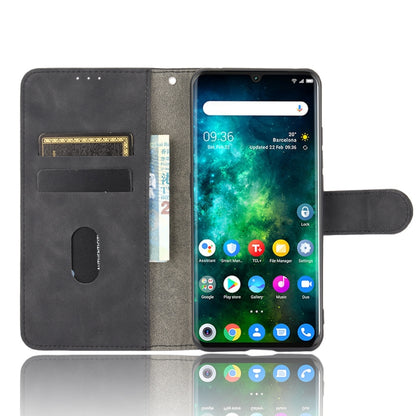 For TCL 10 Pro Solid Color Skin Feel Magnetic Buckle Horizontal Flip Calf Texture PU Leather Case with Holder & Card Slots & Wallet(Black) - More Brand by PMC Jewellery | Online Shopping South Africa | PMC Jewellery