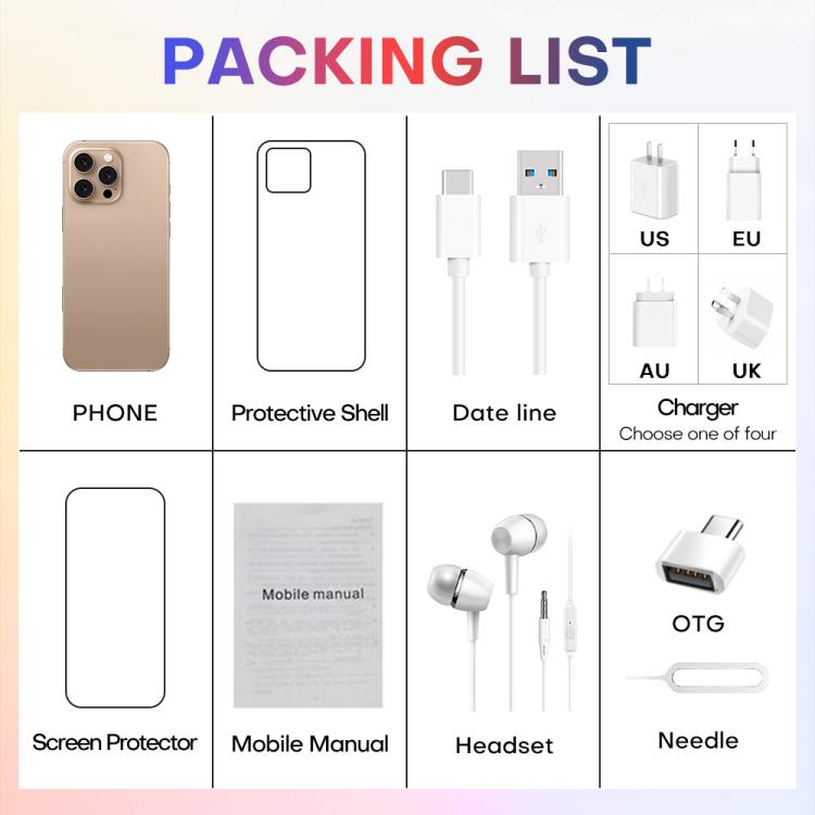 A88A / i16 Pro Max, 6GB+64GB, 6.6 inch Android 12 MTK6762 Helio G25 Octa Core, NFC, OTG, Network: 4G, Dual SIM, Plug:EU Plug(Titanium Grey) - free shipping - PMc TechLife - Order now!