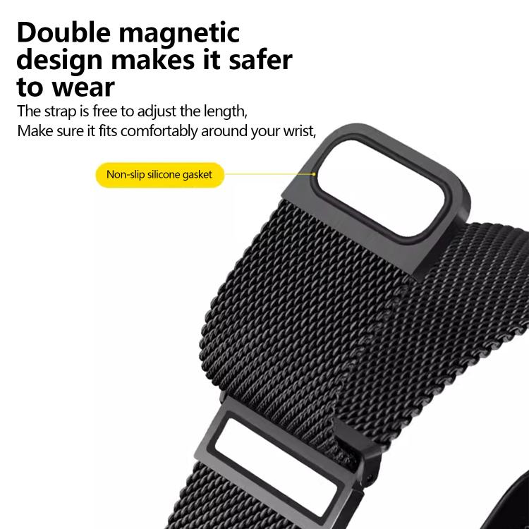 Kalebol 20mm Universal Loop Double Magnetic Buckle Milanese Strap(Graphite Grey) - free shipping - PMc TechLife - Order now!