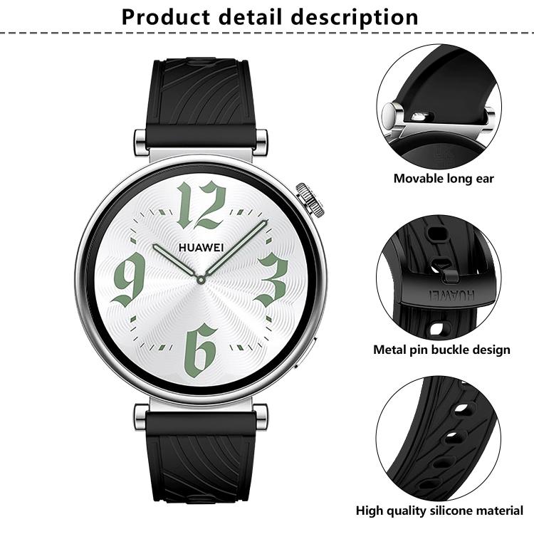 Kalebol 18mm Universal Textured Silicone Black Buckle Strap(White) - 18mm Bands by Kalebol | Online Shopping South Africa | PMc TechLife | Buy Now Pay Later Mobicred
