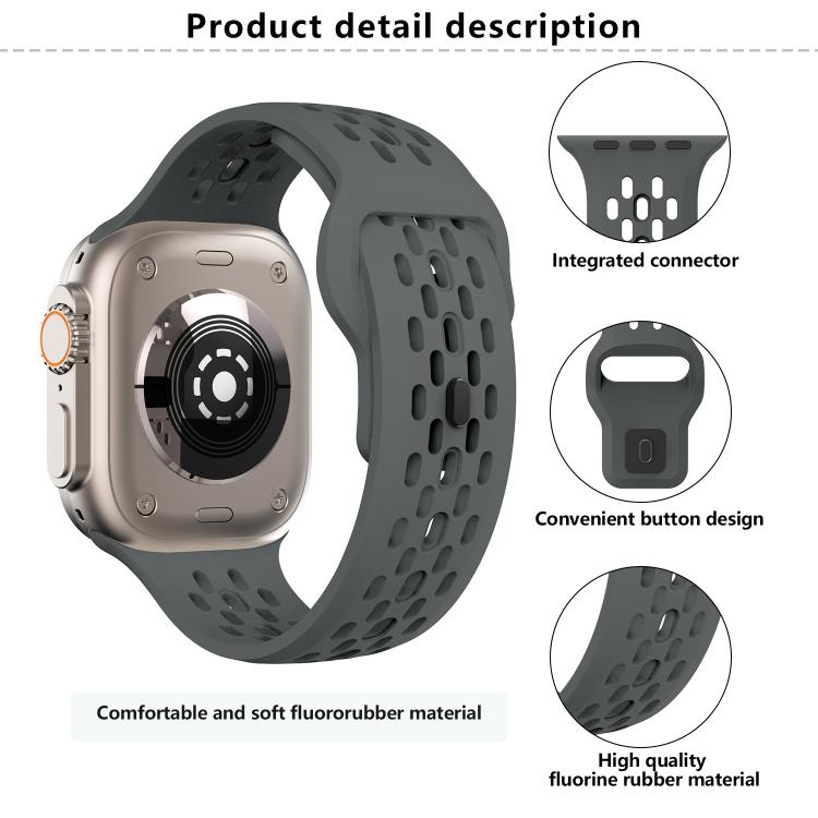 For Apple Watch 42mm / 41mm / 40mm / 38mm Kalebol Mesh Reverse Buckle Silicone Strap(Black) - Watch Bands by Kalebol | Online Shopping South Africa | PMC TechLife | Buy Now Pay Later Mobicred