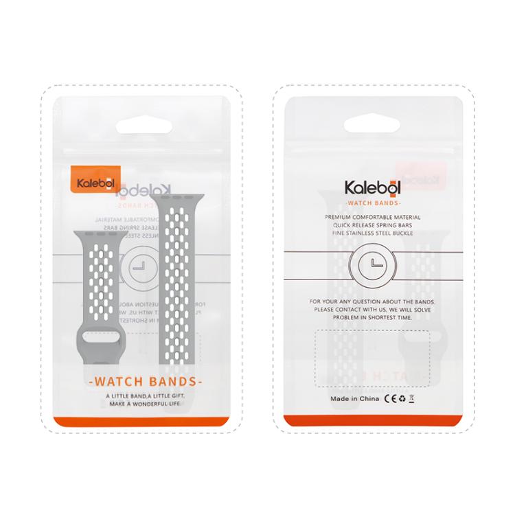 For Apple Watch 46mm / 49mm / 45mm / 44mm Kalebol Mesh Reverse Buckle Silicone Strap(Dark Grey) - Watch Bands by Kalebol | Online Shopping South Africa | PMC TechLife | Buy Now Pay Later Mobicred
