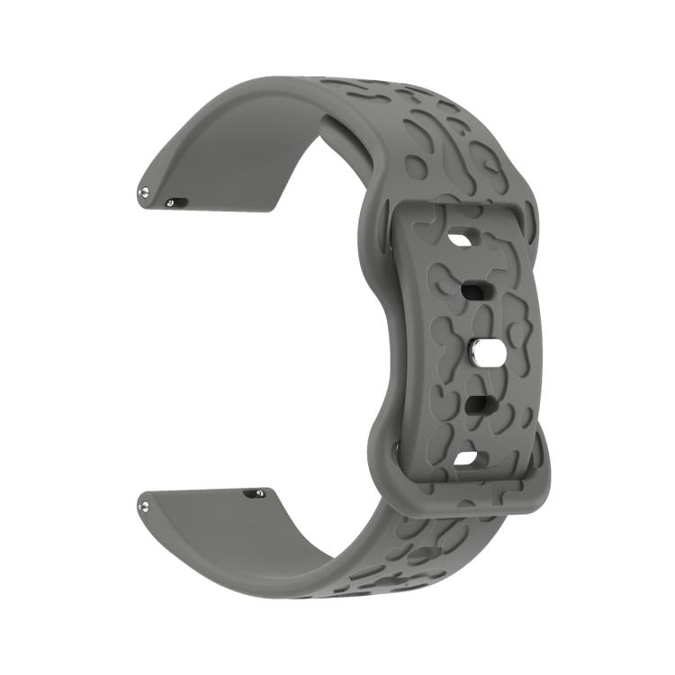 20mm Kalebol Leopard Print Butterfly Buckle Silicone Watch Band(Space Grey) - free shipping - PMc TechLife - Order now!