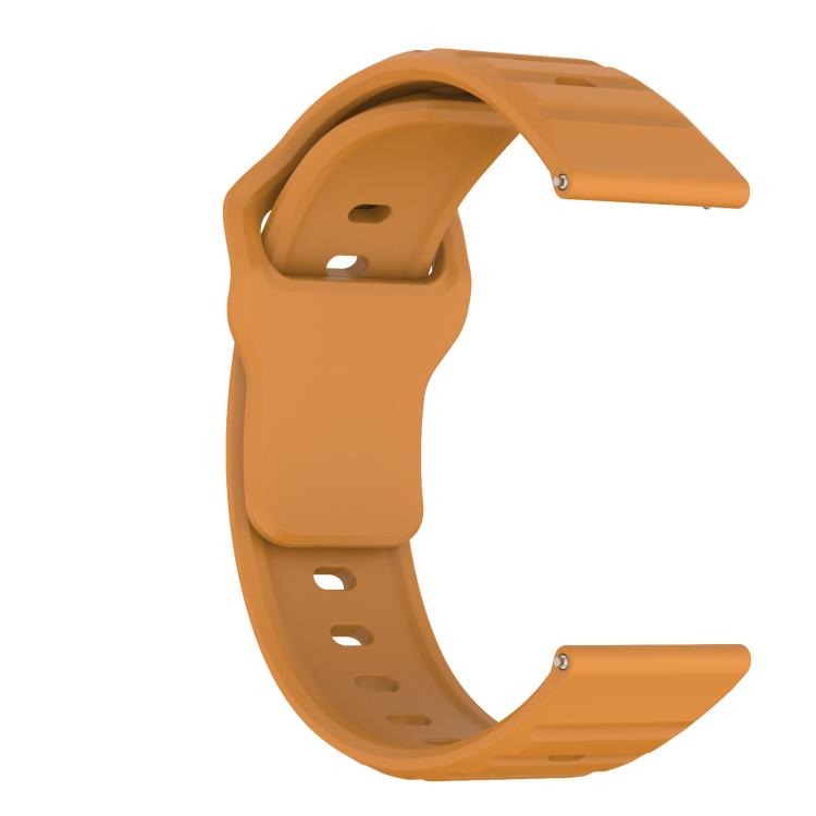 20mm Kalebol Wave Pattern Studded Buckle Silicone Watch Band(Yellow) - free shipping - PMc TechLife - Order now!