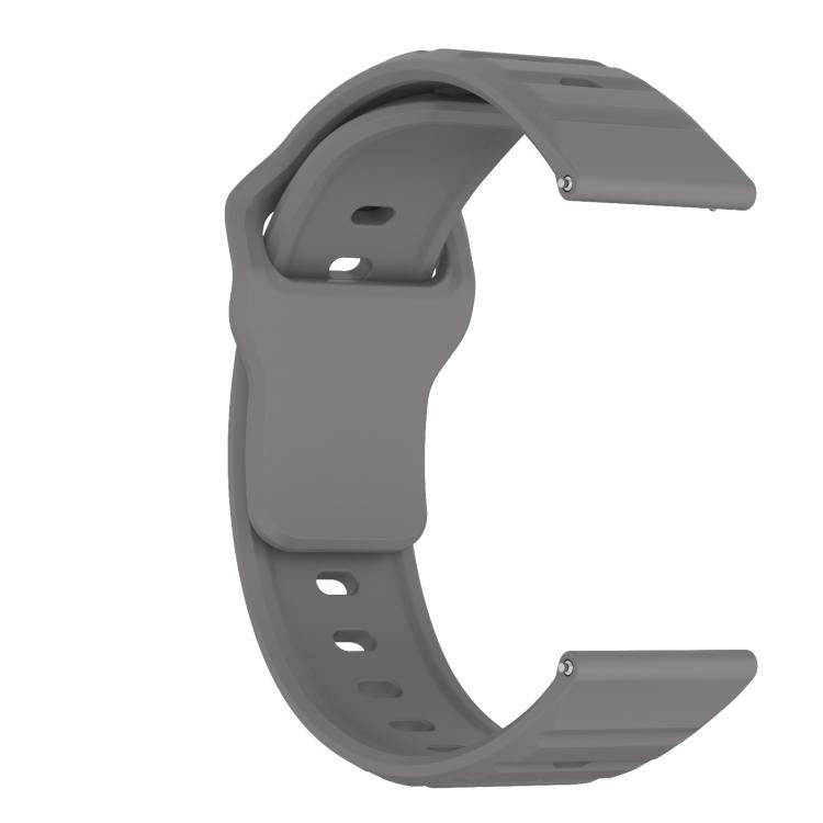 22mm Kalebol Wave Pattern Studded Buckle Silicone Watch Band(Grey) - free shipping - PMc TechLife - Order now!