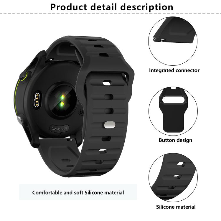 20mm Kalebol Wave Pattern Studded Buckle Silicone Watch Band(Navy Blue) - free shipping - PMc TechLife - Order now!