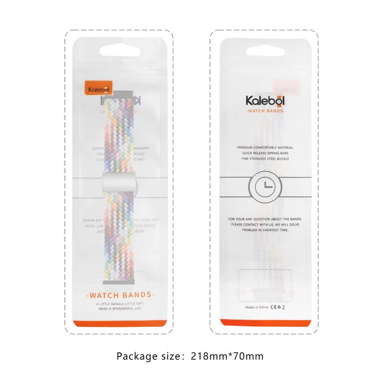 22mm Kalebol Nylon Braided Loop Magnetic Buckle Watch Band(Light Grey) - free shipping - PMc TechLife - Order now!
