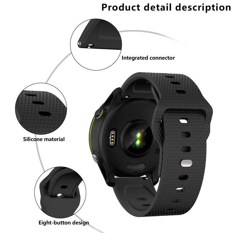 22mm Kalebol Dot Studded Buckle Silicone Watch Band(Black) - 22mm Bands by Kalebol | Online Shopping South Africa | PMc TechLife | Buy Now Pay Later Mobicred