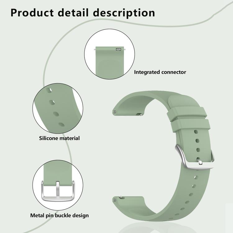 20mm Kalebol Round Tail Silicone Watch Band(Black) - 20mm Bands by Kalebol | Online Shopping South Africa | PMc TechLife | Buy Now Pay Later Mobicred