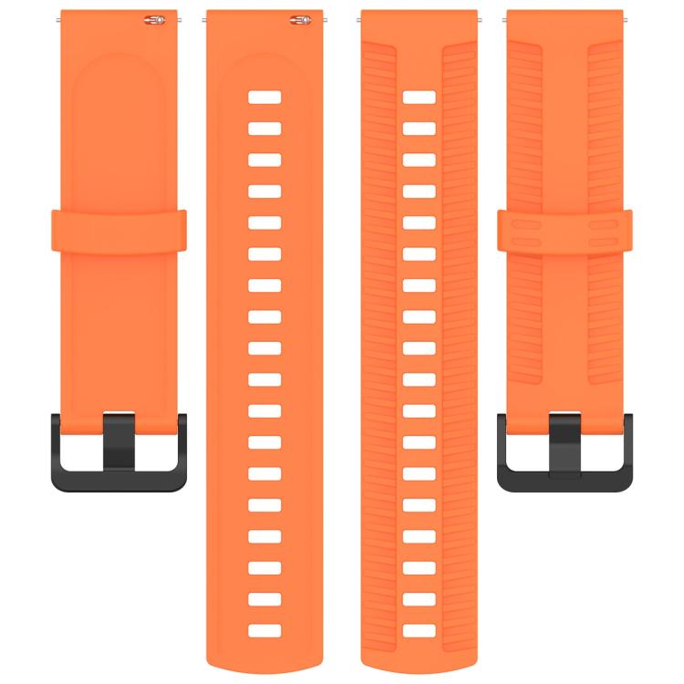 22mm Kalebol Black Buckle Tire Pattern Silicone Watch Band(Orange) - free shipping - PMc TechLife - Order now!