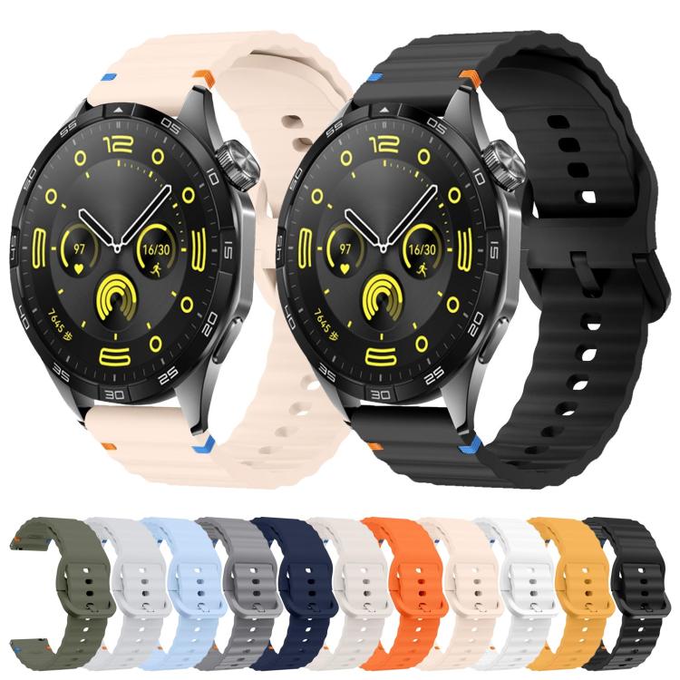 20mm Kalebol Wave Stitch Silicone Watch Band(Dark Grey) - free shipping - PMc TechLife - Order now!