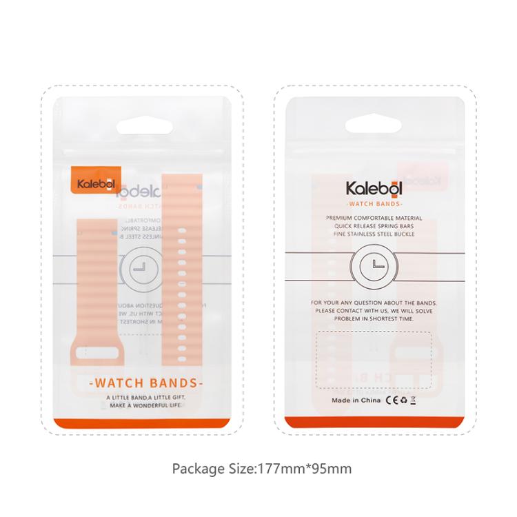 20mm Kalebol Wave Stitch Silicone Watch Band(Dark Grey) - free shipping - PMc TechLife - Order now!