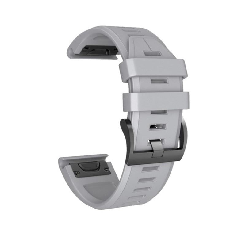 For Garmin QuickFit 22mm Kalebol Plain Texture Silicone Watch Band(Grey) - free shipping - PMc TechLife - Order now!