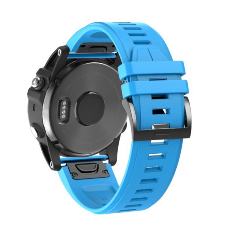 For Garmin QuickFit 26mm Kalebol Plain Texture Silicone Watch Band(Sky Blue) - free shipping - PMc TechLife - Order now!