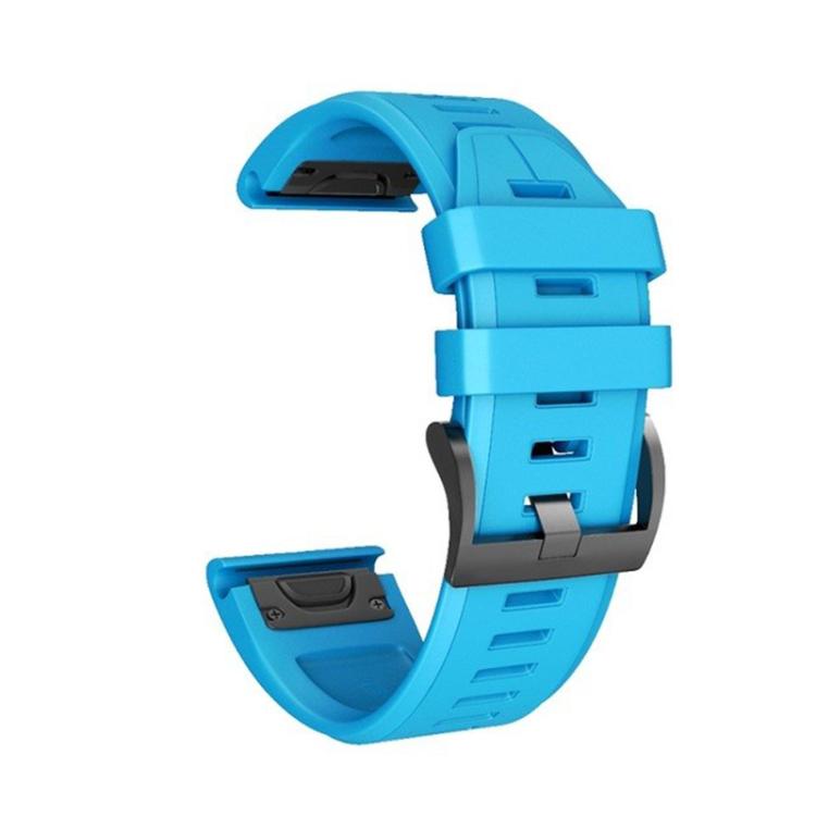 For Garmin QuickFit 26mm Kalebol Plain Texture Silicone Watch Band(Sky Blue) - free shipping - PMc TechLife - Order now!