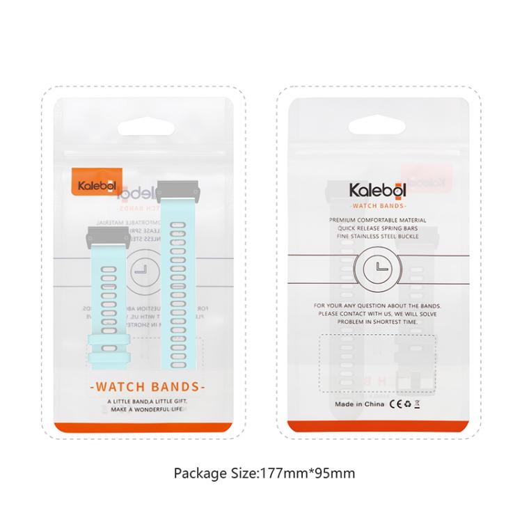 For Garmin QuickFit 22mm Kalebol Two-layer Silicone Watch Band(Black Grey) - free shipping - PMc TechLife - Order now!