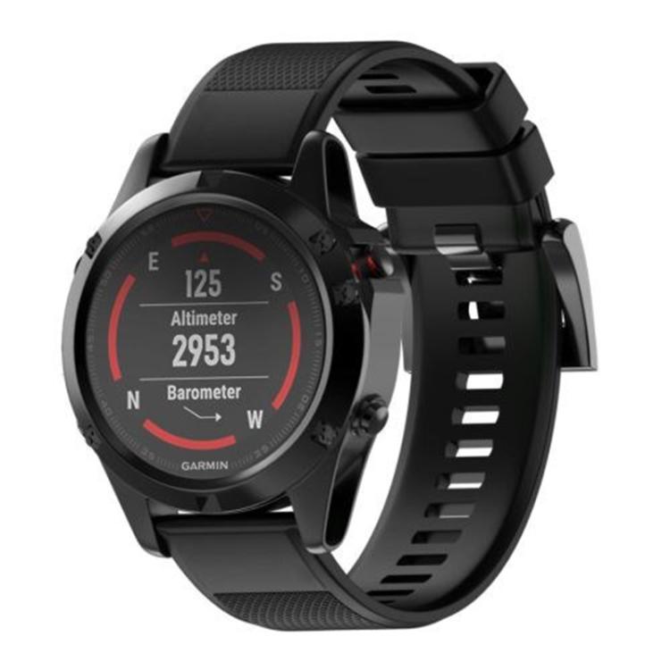 For Garmin QuickFit 26mm Kalebol Triangle Texture Silicone Watch Band(Black) - free shipping - PMc TechLife - Order now!