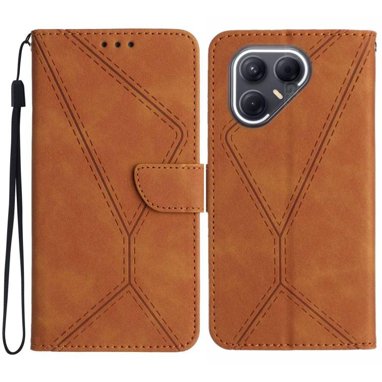 For Tecno Pova 7 5G Stitching Embossed Leather Phone Case(Brown) - free shipping - PMC TechLife - Order now!