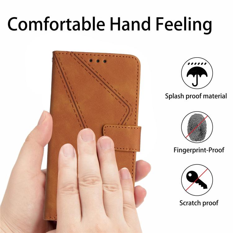 For Tecno Pova 7 5G Stitching Embossed Leather Phone Case(Brown) - free shipping - PMC TechLife - Order now!