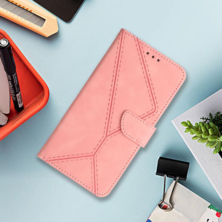 For Tecno Spark 40 4G Stitching Embossed Leather Phone Case(Pink) - free shipping - PMC TechLife - Order now!