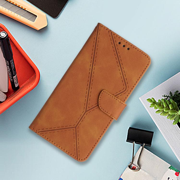 For Tecno Pova 7 4G Stitching Embossed Leather Phone Case(Brown) - free shipping - PMC TechLife - Order now!