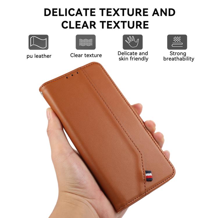For iPhone 17 Air ABEEL Delicate Texture Splicing RFID Leather Phone Case(Brown) - free shipping - PMc TechLife - Order now!