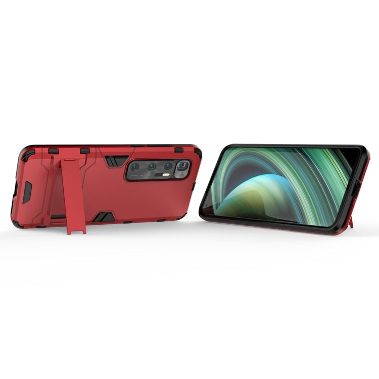 For Xiaomi Mi 10 Ultra PC + TPU Shockproof Protective Case with Invisible Holder(Red) - Xiaomi Cases by PMC Jewellery | Online Shopping South Africa | PMC Jewellery