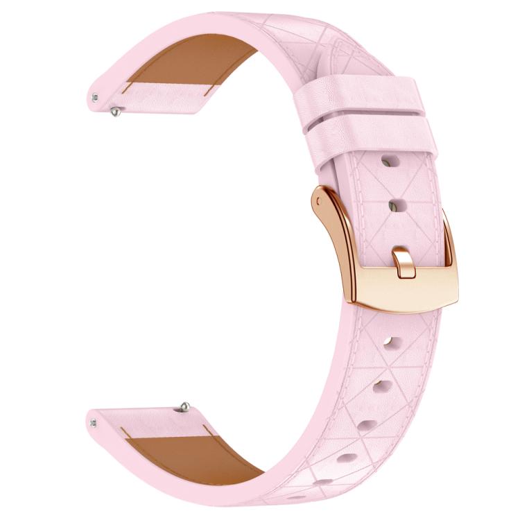 20mm Square Leather Rose Gold Buckle Watch Band(Pink) - free shipping - PMc TechLife - Order now!