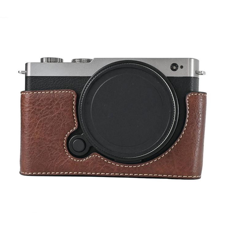 For Panasonic LUMIX S9 Litchi Texture PU Leather Camera Half Case Base(Coffee) - free shipping - PMC TechLife - Order now!