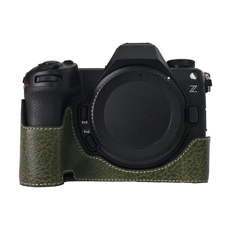 For Nikon Z6III Litchi Texture PU Leather Camera Half Case Base(Green) - free shipping - PMC TechLife - Order now!