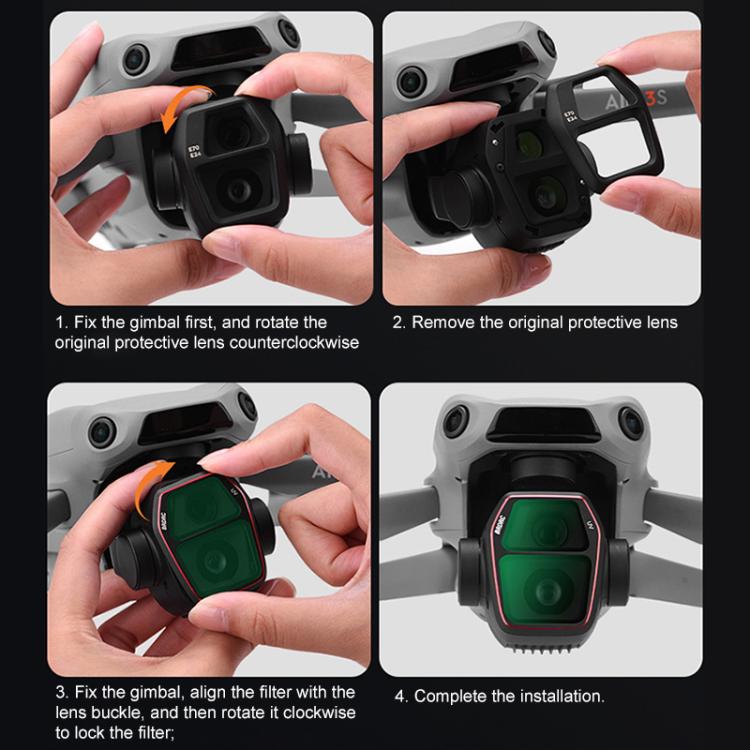 For DJI Air 3S BRDRC Camera Lens Filter, Filter:ND32 - free shipping - PMC TechLife - Order now!