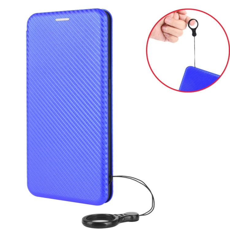 For Doogee X95 Carbon Fiber Texture Horizontal Flip TPU + PC + PU Leather Case with Card Slot & Lanyard(Blue) - More Brand by PMC Jewellery | Online Shopping South Africa | PMC Jewellery | Buy Now Pay Later Mobicred