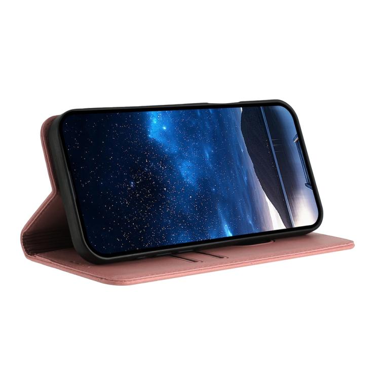 For iPhone 17 Strong Magnetic Frosted Flip Leather Phone Case(Pink) - free shipping - PMc TechLife - Order now!