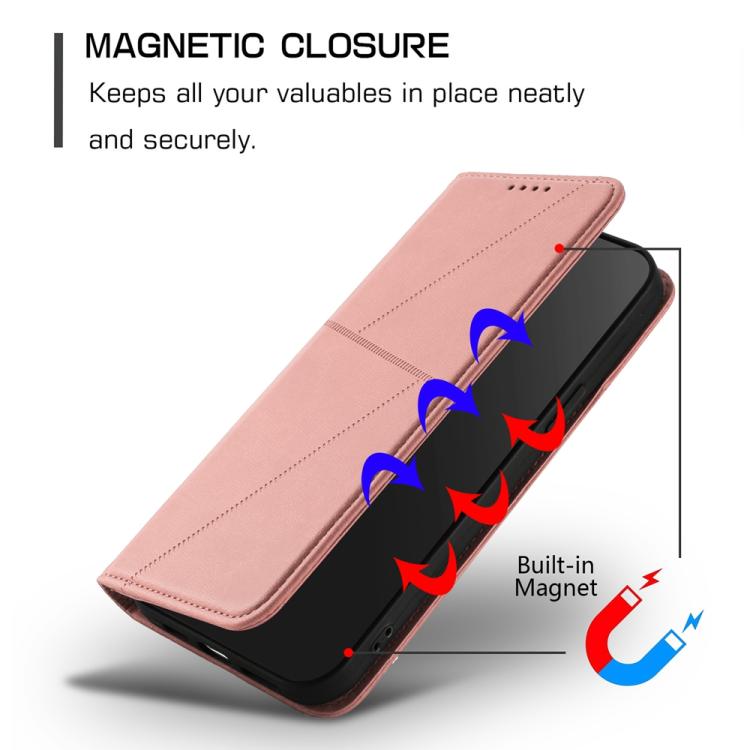 For iPhone 17 Pro Max Strong Magnetic Frosted Flip Leather Phone Case(Pink) - free shipping - PMc TechLife - Order now!