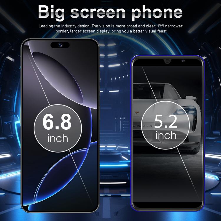 I16 Pro Max / VD1, 3GB+32GB, 6.8 inch Android 10 MTK6753 Octa Core, Network: 4G, Dual SIM, Plug:UK Plug(Blue) - free shipping - PMc TechLife - Order now!