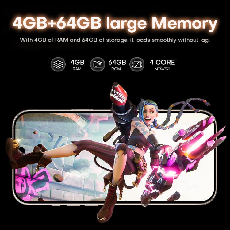 I16 Pro Max / PDQ6, 4GB+64GB, 6.58 inch Android 10 MTK6739 Quad Core, Network: 4G, Dual SIM, Plug:US Plug(Gold) - free shipping - PMc TechLife - Order now!