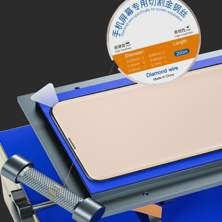 200m Screen Separation Specifically Diamond Cutting Wire, Diameter:0.08mm - free shipping - PMC TechLife - Order now!