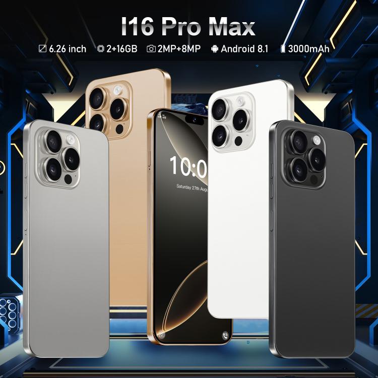 I16 Pro Max / ZPT93, 2GB+16GB, 6.26 inch Android 8.1 MTK6737 Quad Core, Network: 4G, Dual SIM, Plug:EU Plug(White) - free shipping - PMc TechLife - Order now!