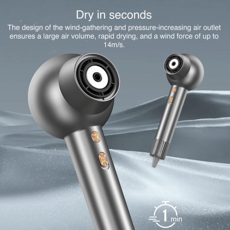 WG-F01 LED Digital Display Smart Frequency Conversion Negative Ion High Speed Hair Dryer, EU Plug(Gray) - free shipping - PMC TechLife - Order now!