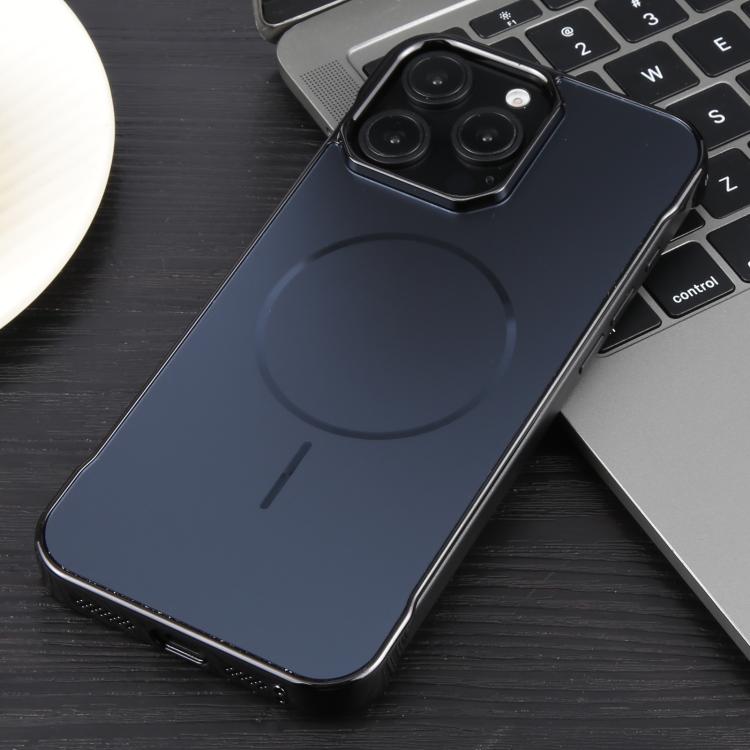 For iPhone 13 Pro Max / 12 Pro Max Electroplating Frameless Frosted Anti-Glare PC MagSafe Phone Case(Black) - free shipping - PMC TechLife - Order now!