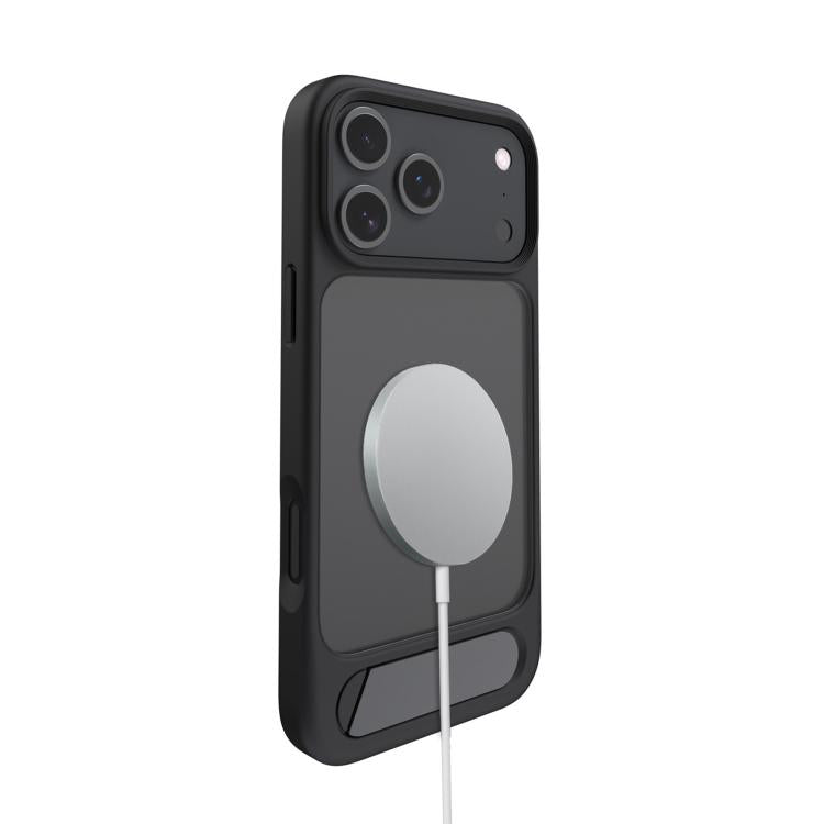 For iPhone 17 Pro Max Kalebol MagSafe Invisible Tilt Holder PC Hybrid TPU Case(Grey White) - iPhone 17 Pro Max Cases by Kalebol | Online Shopping South Africa | PMC TechLife | Buy Now Pay Later Mobicred