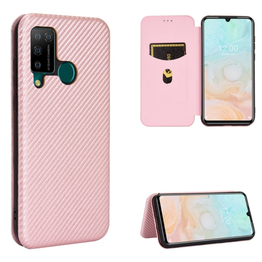 For DOOGEE N20 Pro Carbon Fiber Texture Horizontal Flip TPU + PC + PU Leather Case with Card Slot(Pink) - More Brand by PMC Jewellery | Online Shopping South Africa | PMC Jewellery | Buy Now Pay Later Mobicred