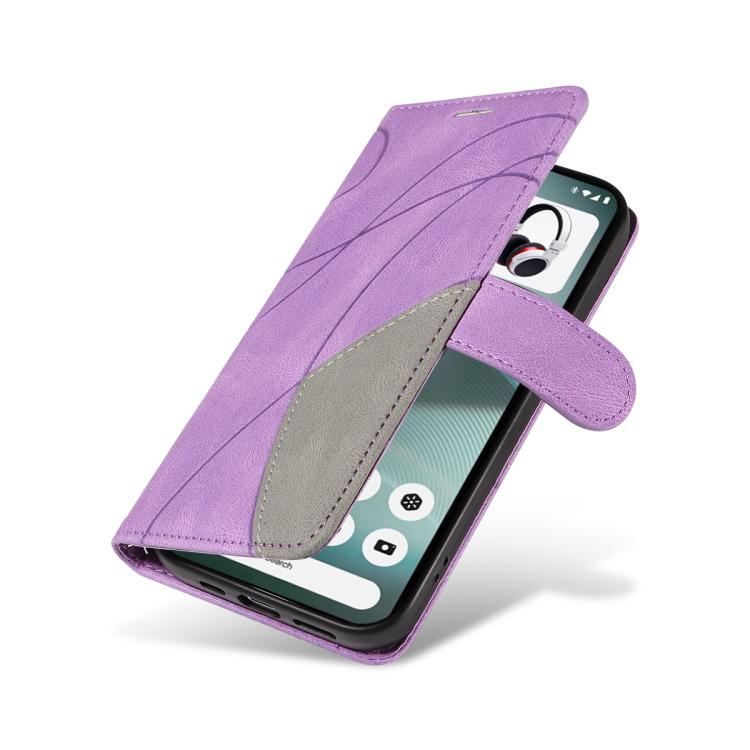 For Nothing Phone 3 Dual-color Splicing Flip Leather Phone Case(Purple) - free shipping - PMC TechLife - Order now!