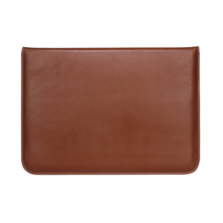 PU Leather Ultra-thin Envelope Bag Laptop Bag for MacBook Air / Pro 13 inch, with Stand Function(Brown) - Protective Bags by PMC Jewellery | Online Shopping South Africa | PMC Jewellery | Buy Now Pay Later Mobicred