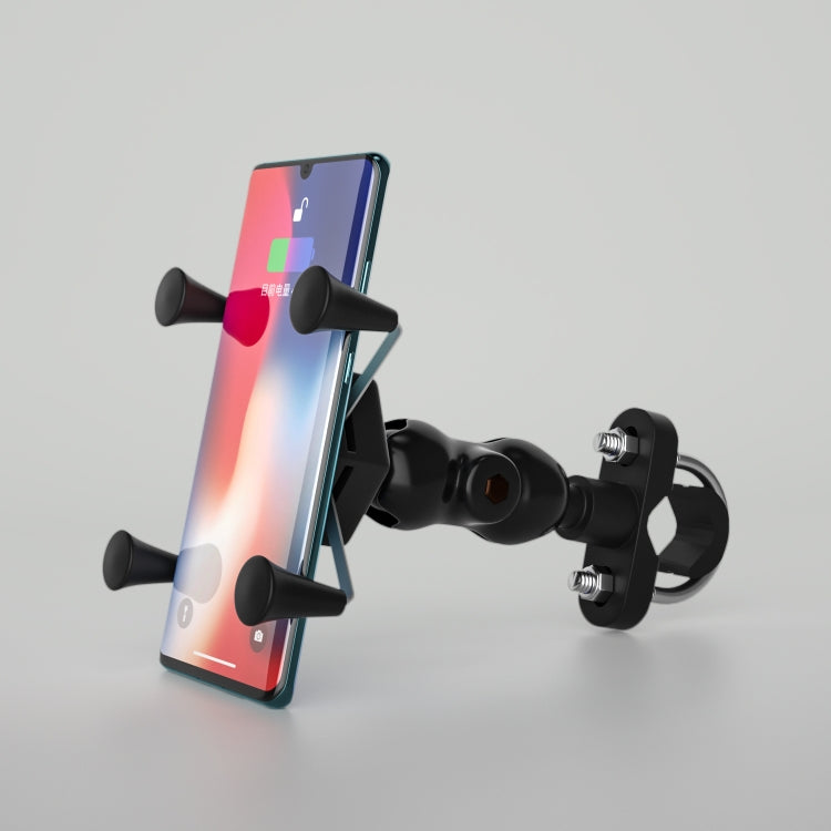WUPP CS-1133A1 Motorcycle Four-claw X Shape Adjustable Mobile Phone Holder Bracket, Double Tap Buckle Version - Holder by WUPP | Online Shopping South Africa | PMC Jewellery | Buy Now Pay Later Mobicred