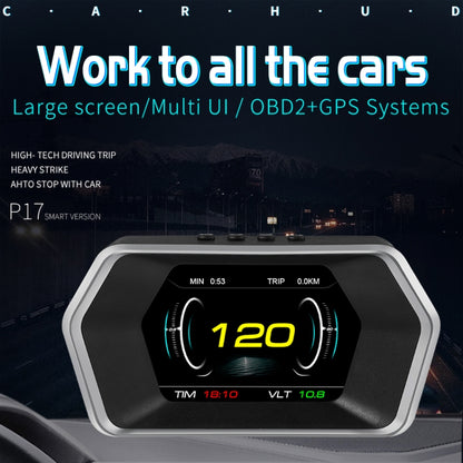 P17 Car HUD Head-up Display GPS Speed Meter Car OBD2 Fault Elimination Code - Head Up Display System by PMC Jewellery | Online Shopping South Africa | PMC Jewellery | Buy Now Pay Later Mobicred