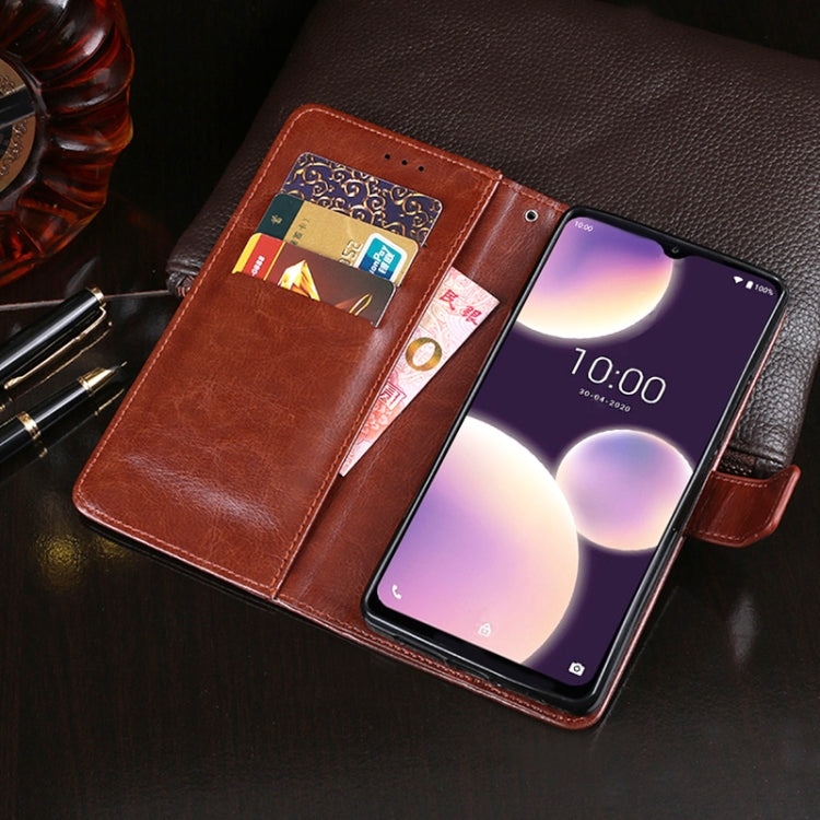 For Wiko View4 Lite idewei Crazy Horse Texture Horizontal Flip Leather Case with Holder & Card Slots & Wallet(Brown) - Wiko by idewei | Online Shopping South Africa | PMC Jewellery | Buy Now Pay Later Mobicred