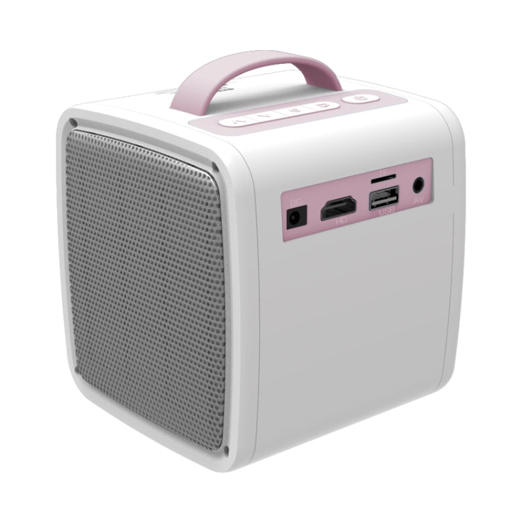 Q2 LED 1080P Mini Portable Projector Children Projector, Plug Type:EU Plug(Pink White) - Mini Projector by PMC Jewellery | Online Shopping South Africa | PMC Jewellery | Buy Now Pay Later Mobicred